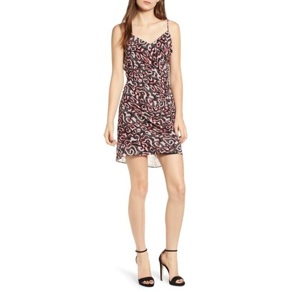 NWT Rebecca Minkoff patterned shirred mini dress - Picture 4 of 11